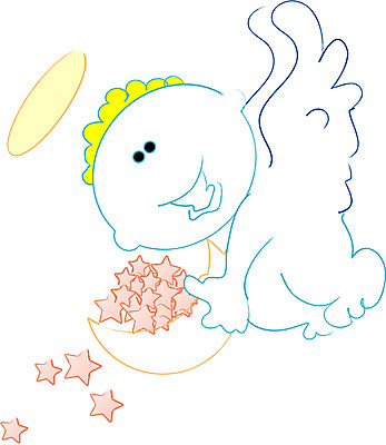 EPS 클립아트 일러스트 상상 천사 요정 사람없음 꼬마요정 가상인물 국내일러스트 파일형식 벡터