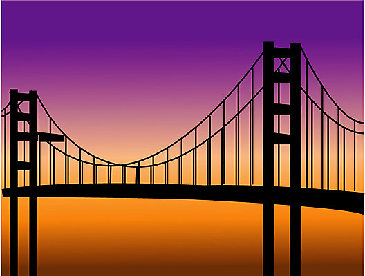 EPS 클립아트 바다 야경 일러스트 사람없음 도시 철교 가교 국내일러스트 건축물 다리_건축물 야간 파일형식 벡터 풍경_경치