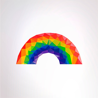 아이콘 백그라운드 무지개 무늬 패턴 입체아이콘 사람없음 삼각형 입체 2D아이콘 AI파일 자연요소 도형 파일형식 벡터