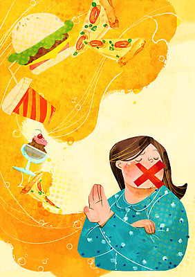 PSD 우먼라이프 라이프스타일 여자 음식 빵 다이어트 일러스트 아이스크림 피자 패스트푸드 한명 사람 손짓 상반신 성인 라이프 뷰티 손들기 햄버거 거절 콜라 식단 조절 국내일러스트 1 컨셉 모션 디저트 서양음식 건강 생활 인스턴트 탄산음료 파일형식