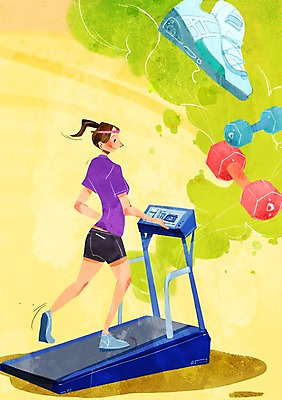 전신 PSD 우먼라이프 라이프스타일 여자 운동화 다이어트 일러스트 한명 서기 사람 성인 라이프 달리기 운동 뷰티 운동기구 아령 런닝머신 국내일러스트 1 신발 모션 건강 생활 헬스 파일형식