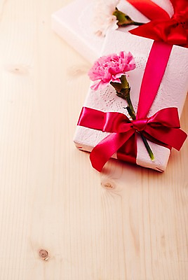 포토 JPG 스튜디오촬영 식물 꽃 리본 백그라운드 포장 실내 선물포장 선물 근접촬영 사람없음 아웃포커스 장식 선물상자 상자 끈 어버이날 카네이션 오브젝트 국내포토 기념일 뷰포인트 촬영기법 내부 파일형식