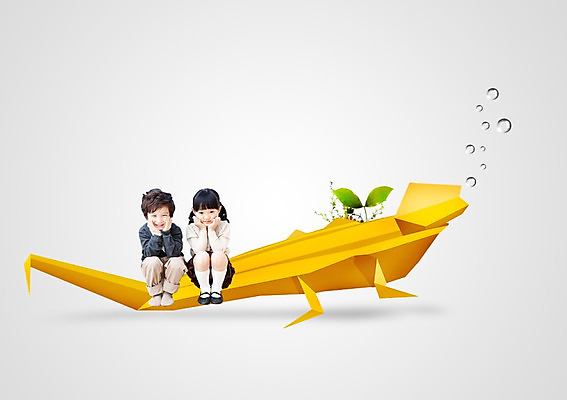 전신 모양 PSD 식물 편집 편집이미지 여자 남자 종이 어린이 백그라운드 나뭇잎 웃음 사람 앉기 동양인 소녀 소년 두명 한국인 물방울 페이퍼아트 종이공예 종이접기 도마뱀 어린이만 이미지편집 잎 파충류 모션 표정 인종 공예 접기 파일형식