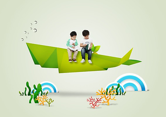 전신 모양 PSD 식물 동물 편집 편집이미지 남자 종이 어린이 백그라운드 나뭇잎 들기 사람 앉기 동양인 소년 두명 책 한국인 물방울 해조류 페이퍼아트 고래 종이공예 종이접기 남자만 어린이만 소년만 이미지편집 잎 포유류 모션 인종 수중동물 해양식물 공예 접기 파일형식