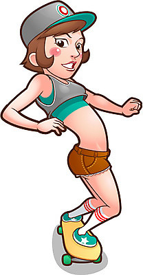 전신 캐릭터 모자 여자 스포츠 일러스트 홍보캐릭터 레저 한명 서기 사람 성인 레포츠 운동 스케이트보드 스포츠캐릭터 여자만 여자한명만 성인여자만 성인만 일러캐릭터 AI파일 1 잡화 모션 건강 보드_스포츠 파일형식 벡터