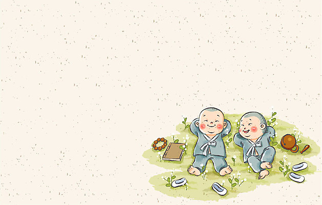 전신 식물 기념일 남자 아시아 종교 문화 어린이 백그라운드 불교 일러스트 휴식 웃음 사람 소년 잔디 두명 책 눕기 부처님오신날 승려 고무신 동자승 염주 목탁 승복 남자만 어린이만 소년만 국내일러스트 AI파일 나라 신발 컨셉 모션 표정 이벤트 성직자 불교용품 파일형식 벡터