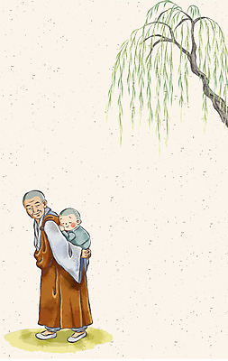 전신 나무 식물 기념일 남자 아시아 종교 문화 어린이 백그라운드 불교 일러스트 서기 사람 소년 두명 부처님오신날 승려 동자승 업기 승복 남자만 어린이만 소년만 국내일러스트 AI파일 나라 모션 이벤트 성직자 파일형식 벡터