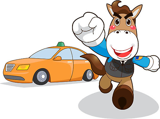 전신 동물 직업 캐릭터 동물캐릭터 일러스트 홍보캐릭터 승용차 자동차 대중교통 직업캐릭터 서기 사람없음 손들기 주먹 말_동물 택시 말캐릭터 택시기사 일러캐릭터 AI파일 육상교통 교통수단 포유류 모션 운전사 파일형식 벡터