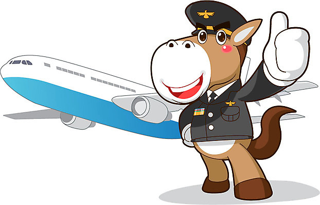 전신 동물 직업 캐릭터 교통수단 동물캐릭터 유니폼 일러스트 홍보캐릭터 비행기 직업캐릭터 서기 손짓 사람없음 엄지손가락 최고 말_동물 파일럿 말캐릭터 기장 일러캐릭터 AI파일 옷 교통 포유류 손가락 항공교통 모션 대중교통 승무원 파일형식 벡터