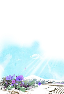 PSD 식물 건축물 계절 꽃 백그라운드 겨울 밭 꽃백그라운드 일러스트 자연 산 주택 풍경 사람없음 건물 마을 보라색 시골 눈 풀 패랭이꽃 겨울배경 국내일러스트 자연요소 건축 컬러 농업 날씨 생태계 파일형식