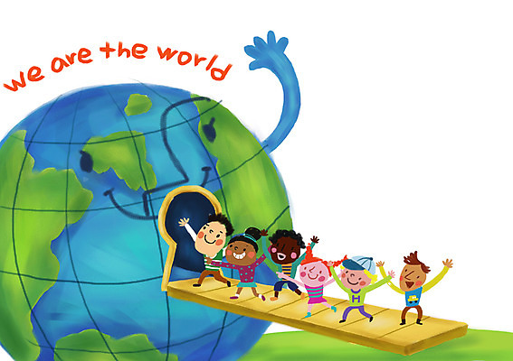 전신 PSD 서양인 외국인 백인 영어 여자 남자 행복 지구 어린이 흑인 일러스트 열쇠 함께함 서기 웃음 사람 동양인 인종 손짓 소녀 소년 여러명 친구 세계 글로벌 손들기 화목 다정 인사 즐거움 다문화 열쇠구멍 지구촌 소통 어린이만 국내일러스트 문자 감정 다수 컨셉 관계 모션 표정 예절 사회이슈 파일형식