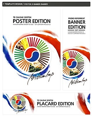 PSD 템플릿 한국전통 전통 배너 배너템플릿 가로배너 ZIP 포스터 세로배너 한식 음식 백그라운드 채소 사람없음 세트 요식업 현수막 태극 나물 비빔밥 문양 산업 한국 가로 세로 파일형식