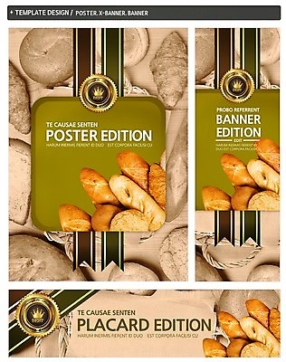 PSD 템플릿 배너 배너템플릿 가로배너 ZIP 포스터 리본 세로배너 음식 빵 백그라운드 프레임 사람없음 세트 라벨 바구니 요식업 빵집 현수막 바게트 산업 가로 세로 상점 파일형식