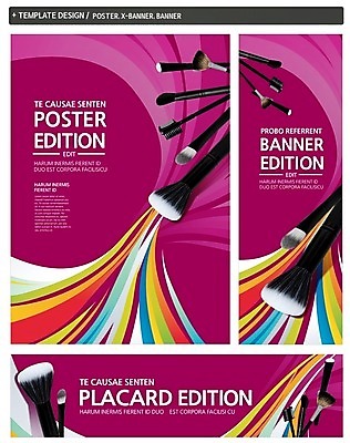 PSD 템플릿 배너 배너템플릿 가로배너 ZIP 포스터 세로배너 선 백그라운드 사람없음 세트 뷰티 화장용품 현수막 붓 가로 세로 미용용품 파일형식