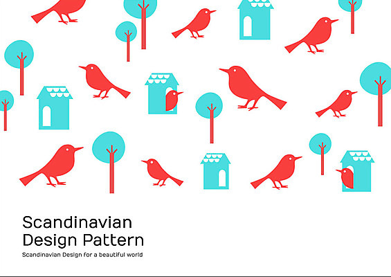 모양 나무 식물 동물 문양 디자인 백그라운드 무늬 패턴 일러스트 조류 북유럽 북유럽스타일 사람없음 패턴백그라운드 집모양 국내일러스트 AI파일 유럽 스타일 파일형식 벡터