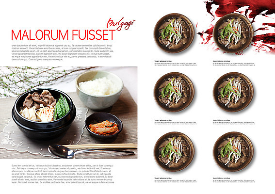 PSD 템플릿 편집 그릇 접시 표지디자인 북디자인 출판디자인 내지 한식 음식 백그라운드 채소 북커버 젓가락 밥 김치 수저 육류 팜플렛 사람없음 요식업 숟가락 버섯 뚝배기 깻잎 뚝배기불고기 이미지템플릿 식기 산업 식재료 불고기 파일형식