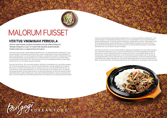 PSD 템플릿 편집 그릇 표지디자인 북디자인 출판디자인 내지 한식 음식 백그라운드 무늬 패턴 북커버 밥 육류 팜플렛 사람없음 요식업 덮밥 철판 불고기 불고기덮밥 이미지템플릿 식기 산업 식재료 파일형식