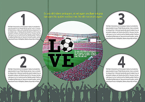 템플릿 편집 문자 표지디자인 북디자인 영어 출판디자인 실루엣 내지 리플렛 스포츠 백그라운드 북커버 3단접지 축구공 공 스포츠시설 응원 사랑 사람 팜플렛 여러명 운동 숫자 축구 스타디움 경기장 기쁨 원형 군중 축구장 붉은악마 응원단 월드싸커 이미지템플릿 AI파일 도형 감정 다수 축구용품 촬영기법 건강 구기 시설 파일형식 벡터