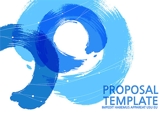 템플릿 표지 선 컬러 텍스트 붓터치 사람없음 파란색 터치 원형 프레젠테이션 문서템플릿 서식 레이아웃 문서 제안서 이미지템플릿 AI파일 도형 파일형식 벡터