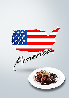 PSD 편집 편집이미지 문자 접시 알파벳 영어 나라 음식 상징 백그라운드 지도 캘리편집 캘리그라피 서양음식 육류 아메리카 스테이크 요리 사람없음 단어 미국 성조기 국기 합성 이미지편집 식기 북아메리카 식재료 대륙 파일형식