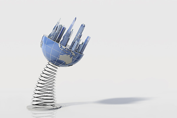 PSD 편집 편집이미지 지구 백그라운드 그림자 빌딩 사람없음 건물 글로벌 지구본 3D 봄 용수철 도시 반구 편집3D 건축물 계절 원형 디지털합성 파일형식