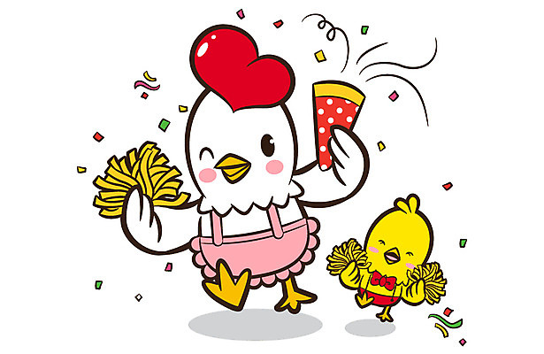 동물 캐릭터 동물캐릭터 일러스트 홍보캐릭터 폭죽 병아리 육류 사람없음 요식업 치킨 닭고기 앞치마 축하 닭 알림 닭캐릭터 일러캐릭터 AI파일 산업 컨셉 식재료 조류 닭고기요리 파일형식 벡터