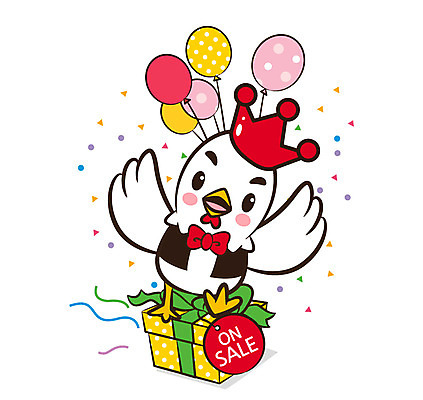 동물 캐릭터 동물캐릭터 일러스트 홍보캐릭터 병아리 육류 선물 사람없음 선물상자 상자 세일 요식업 치킨 닭고기 닭 닭캐릭터 풍선 일러캐릭터 AI파일 산업 식재료 조류 닭고기요리 파일형식 벡터