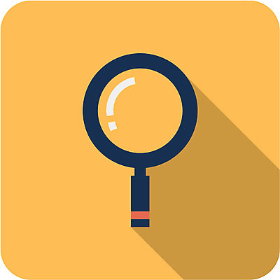 아이콘 문자 교육 상징 돋보기 사람없음 픽토그램 플랫 심볼 오브젝트 플랫아이콘 그림 교구 2D아이콘 AI파일 파일형식 벡터