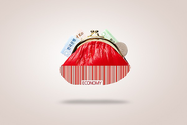 PSD 편집 편집이미지 잡화 백그라운드 지폐 돈 사람없음 금융 경제 동전 원화 지갑 돈자루 만원 가격 오백원 합성 바코드 동전지갑 천원 오천원 이미지편집 재산 파일형식