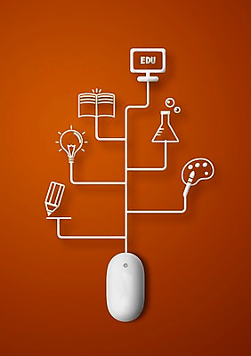 PSD 편집 편집이미지 교육 선 컬러 백그라운드 인터넷 전구 정보기술 사람없음 책 컴퓨터 픽토그램 연필 주황색 웹서핑 마우스 네트워크 팔레트 합성 삼각플라스크 이미지편집 학용품 기술 전자제품 필기구 컴퓨터용품 플라스크 파일형식