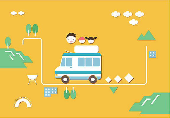 나무 식물 구름 계절 여자 남자 백그라운드 일러스트 가족 자동차 산 사람 풍경 건물 세명 여름 여름풍경 캠핑 플랫 화로 캠핑카 국내일러스트 AI파일 자연요소 그릇 건축물 육상교통 관계 레저 파일형식 벡터 여름_계절