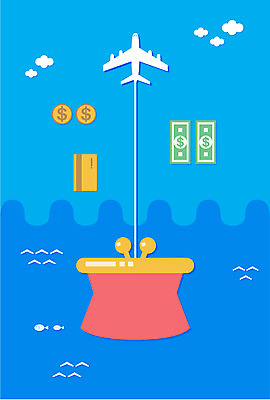 구름 계절 바다 여행 백그라운드 지폐 돈 일러스트 비행기 풍경 사람없음 여름 금융 경제 달러 동전 여름풍경 신용카드 지갑 플랫 동전지갑 국내일러스트 AI파일 자연요소 항공교통 대중교통 재산 파일형식 벡터 여름_계절