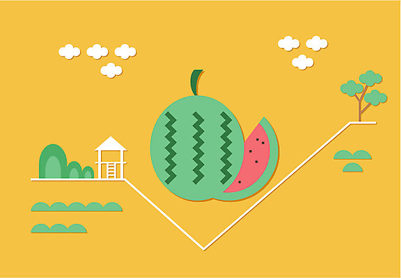 나무 식물 구름 계절 음식 백그라운드 과일 일러스트 여름음식 산 수박 풍경 사람없음 여름 여름풍경 플랫 오두막 제철음식 제철과일 국내일러스트 AI파일 자연요소 제철 파일형식 벡터 여름_계절