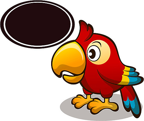 동물 캐릭터 한마리 동물캐릭터 일러스트 안내 프레임 사람없음 알림 새캐릭터 앵무새 일러캐릭터 AI파일 1 조류 파일형식 벡터
