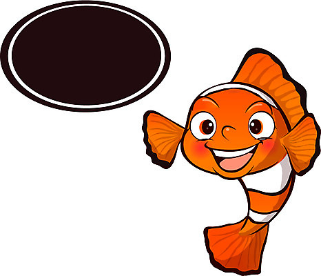 동물 캐릭터 한마리 동물캐릭터 일러스트 안내 프레임 사람없음 바다동물 알림 어류캐릭터 크라운피쉬 일러캐릭터 AI파일 1 바다 어류 수중동물 파일형식 벡터