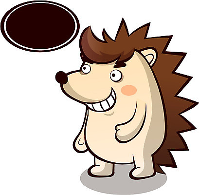 동물 캐릭터 한마리 동물캐릭터 일러스트 포유류 안내 프레임 사람없음 알림 고슴도치캐릭터 일러캐릭터 AI파일 1 고슴도치 파일형식 벡터