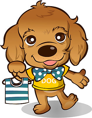 동물 캐릭터 한마리 옷 리본 동물캐릭터 일러스트 포유류 안내 들기 사람없음 개 강아지 옷걸이 개캐릭터 애견샵 일러캐릭터 AI파일 1 모션 반려동물 파일형식 벡터