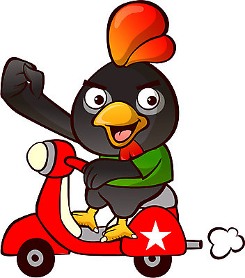 동물 캐릭터 한마리 교통수단 동물캐릭터 일러스트 홍보캐릭터 손짓 사람없음 주먹 오토바이 닭 배송 새캐릭터 택배 닭캐릭터 일러캐릭터 AI파일 1 교통 모션 조류 바이크 운송업 파일형식 벡터