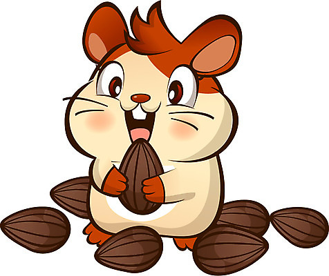 동물 캐릭터 한마리 동물캐릭터 일러스트 포유류 들기 사람없음 쥐 햄스터 쥐캐릭터 해바라기씨 일러캐릭터 AI파일 1 모션 씨앗 반려동물 설치류 파일형식 벡터