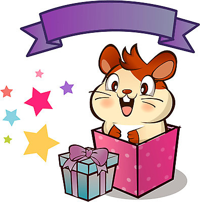 동물 캐릭터 한마리 별 리본 동물캐릭터 일러스트 포유류 안내 프레임 선물 사람없음 선물상자 상자 쥐 알림 햄스터 쥐캐릭터 일러캐릭터 AI파일 자연요소 1 반려동물 설치류 파일형식 벡터