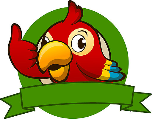 동물 캐릭터 한마리 리본 동물캐릭터 일러스트 안내 프레임 손짓 사람없음 엄지손가락 최고 알림 새캐릭터 앵무새 일러캐릭터 AI파일 1 손가락 모션 조류 파일형식 벡터