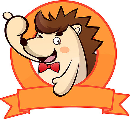 동물 캐릭터 한마리 리본 동물캐릭터 일러스트 포유류 안내 프레임 손짓 사람없음 엄지손가락 최고 알림 고슴도치캐릭터 일러캐릭터 AI파일 1 손가락 모션 고슴도치 파일형식 벡터