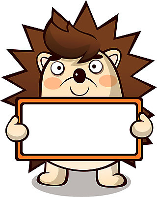 동물 캐릭터 한마리 동물캐릭터 일러스트 포유류 안내 프레임 들기 사람없음 알림 고슴도치캐릭터 일러캐릭터 AI파일 1 모션 고슴도치 파일형식 벡터