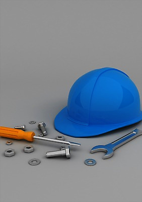 PSD 편집이미지 모자 건축 컬러 백그라운드 공사 사람없음 컴퓨터그래픽 그래픽 파란색 3D소스 3D 장비 나사 스패너 드라이버 안전모 안전장비 볼트 일자드라이버 편집소스 편집3D 잡화 건설업 안전 공구 드라이버_공구 헬멧 디지털합성 파일형식