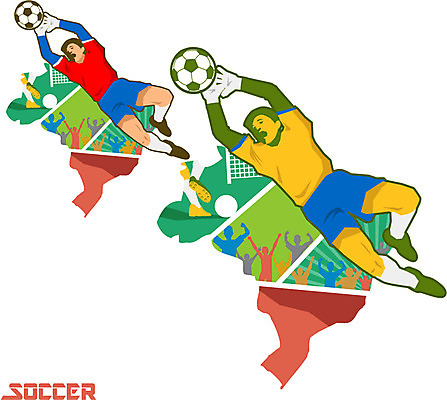 전신 남자 스포츠 일러스트 축구공 공 응원 축구선수 운동선수 사람 경기 여러명 운동 점프 축구 경기장 군중 골대 축구응원 열정 축구골대 골키퍼 월드싸커 국내일러스트 AI파일 감정 다수 축구용품 스포츠시설 모션 건강 구기 파일형식 벡터