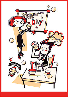 전신 커플 여자 기념일 남자 행복 음료 백그라운드 의자 일러스트 데이이벤트 탁자 디저트 수저 서기 사람 앉기 이벤트 성인 두명 컵 병 데이 요구르트 요구르트데이 성인만 국내일러스트 AI파일 식기 감정 음식 가구 관계 모션 유제품 파일형식 벡터