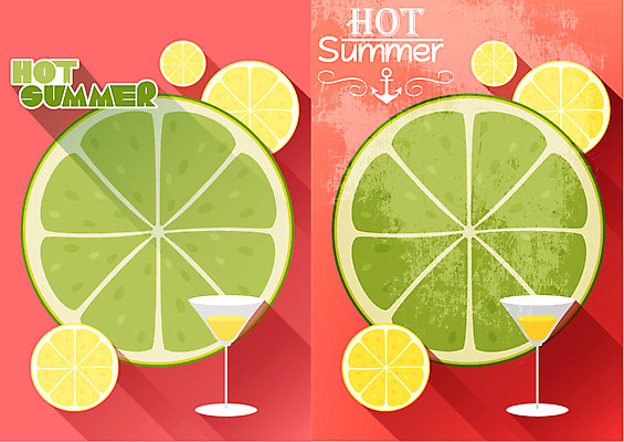 계절 음료 백그라운드 과일 일러스트 단면 주류 풍경 사람없음 컵 여름 빈티지 칵테일 비교 플랫 시원함 복고 칵테일잔 슬라이스 라임 트로피컬아트 국내일러스트 AI파일 식기 컨셉 술잔 그림 파일형식 벡터