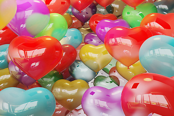 PSD 편집이미지 백그라운드 그래픽백그라운드 사랑 사람없음 그래픽 컬러풀 3D소스 3D 하트 입체 하트백그라운드 풍선 편집소스 편집3D 모양 감정 컬러 디지털합성 파일형식