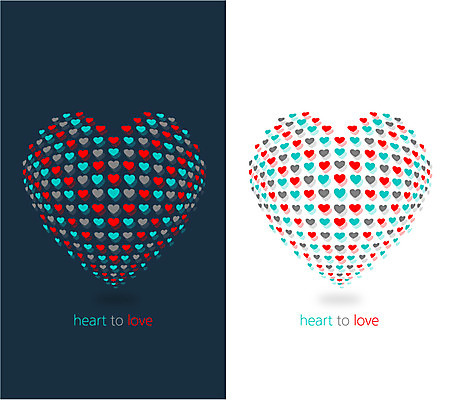 백그라운드 무늬 패턴 일러스트 사랑 사람없음 하트 입체 하트백그라운드 국내일러스트 AI파일 모양 감정 파일형식 벡터