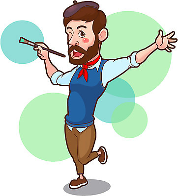 전신 직업 캐릭터 모자 남자 포즈 일러스트 홍보캐릭터 직업캐릭터 윙크 미술 한명 서기 들기 사람 성인 미술도구 붓 전문직 그림 화가 성인남자한명만 일러캐릭터 AI파일 1 잡화 모션 문화예술 표정 오브젝트 남자한명만 성인남자만 파일형식 벡터